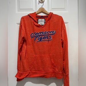 Colosseum Women's Orange Pullover V-Neck Hoodie, Large